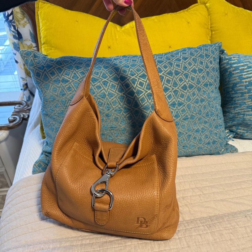 RARE Vintage DOONEY & BOURKE Leather Lucca Annalisa Lock purse shoulder bag z0